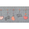 Arisol Teppich-Läufer Herzmotiv Grau
