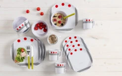 Berger Dots Melamin Geschirr-Set 16-tlg. Rot 12 Berger Dots Melamin Geschirr-Set 16-tlg. Rot -Camping Im Freien 293383 2404276