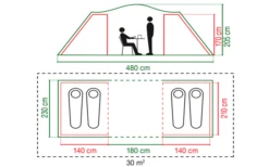 Coleman Spruce Falls 4 Tunnelzelt -Camping Im Freien 629239 4441127