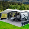Walker Vorzelt Atrium-300 Anthrazit Glasfiber MAX 825 Umlaufmaß 810-840 Cm -Camping Im Freien 667128 4567413