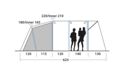 Outwell Avondale 5PA Tunnelzelt -Camping Im Freien 737549 4971986