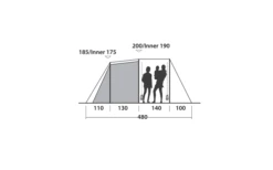 Easy Camp Huntsville 600 Tunnelzelt Für 6 Personen -Camping Im Freien 782510 5172932