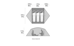 MSR Mutha Hubba NX V2 3 Personen Weiß -Camping Im Freien 819866 5300270