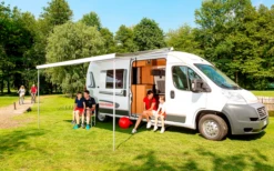 Fiamma F80s 320 Markise Gehäusefarbe Titanium Tuchfarbe Royal Grey 320 Cm -Camping Im Freien 821738 5306780